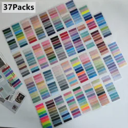 37 Packs PET Sticky Notes Self-Adhesive Transparent Book Marker Stickers Index Tabs Paper Stationery School Office Supplies