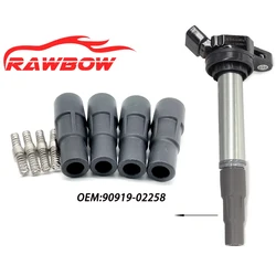 4PCS Original Quality Ignition Coil Rubber Kit Of TOYOTA Corolla Prius 1.8L CT200h UF596 90919-02252 90919-C2003 90919-02258