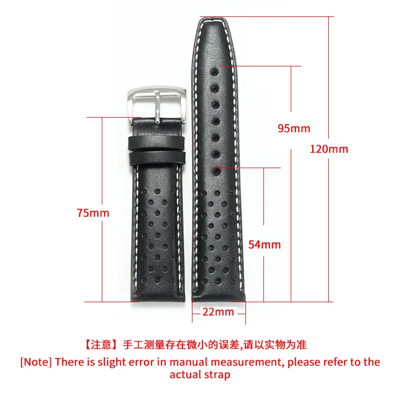 nuine Leather Watch Strap 22mm Replacement Cowhide Band for Citizen FF Flight Eco‑Drive CA4500 0695 Original‑Style Watch Band