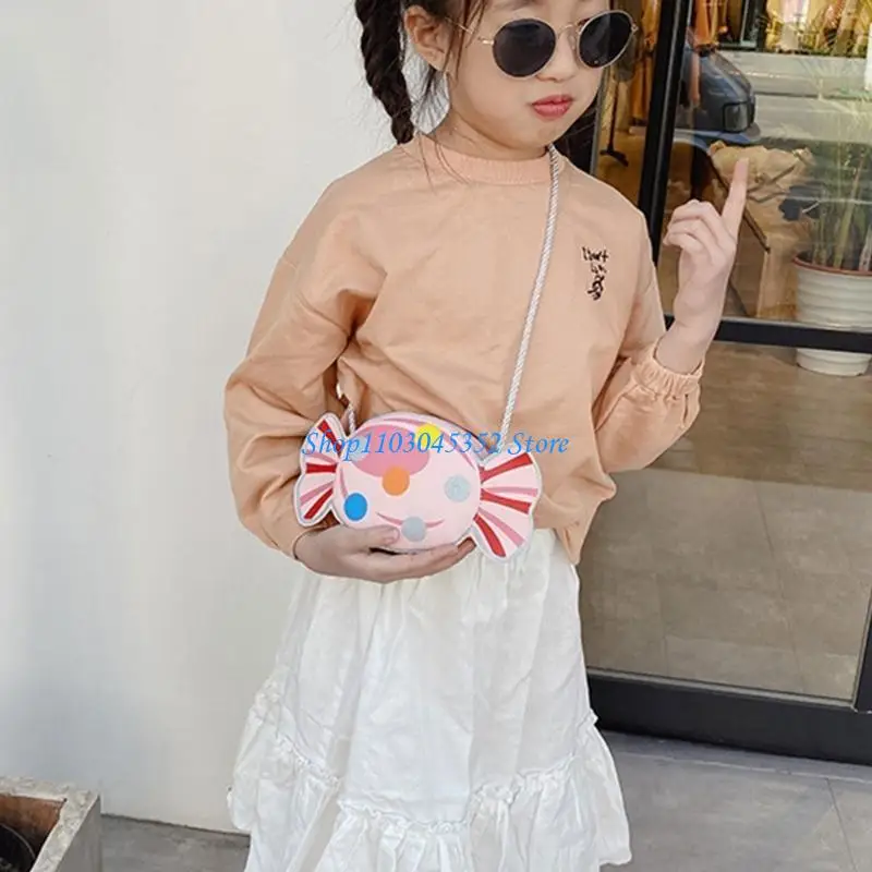 

A3PE Stylish Candy Shaped Crossbody Bag For Little Girls For Gifts And Daily Use