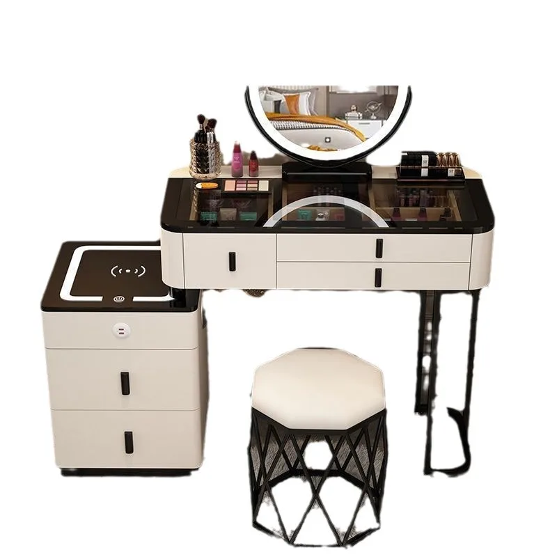 

Light luxury Nordic multifunctional solid wood dressing table and makeup table makeup dresser