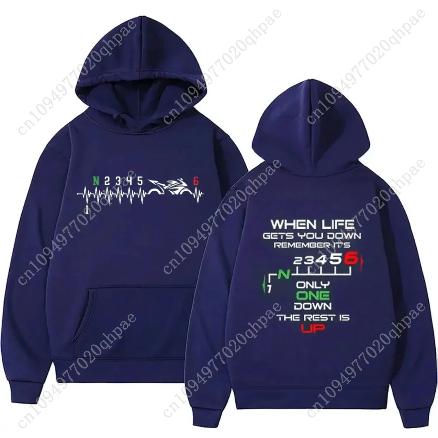 1N23456 معدات الدرجات النارية السائق نبضات القلب طباعة الرجال هوديس الذكور البلوز الملابس المتضخم بلوزات الجرافيك النساء رياضية