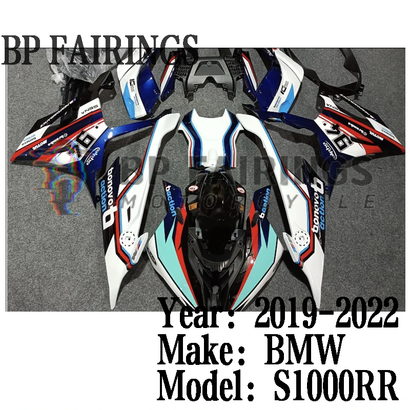 

For BMW M1000RR S1000rr 2019 2020 2021 2022 Bodywork Set 19 20 22 High Quality Injection set White