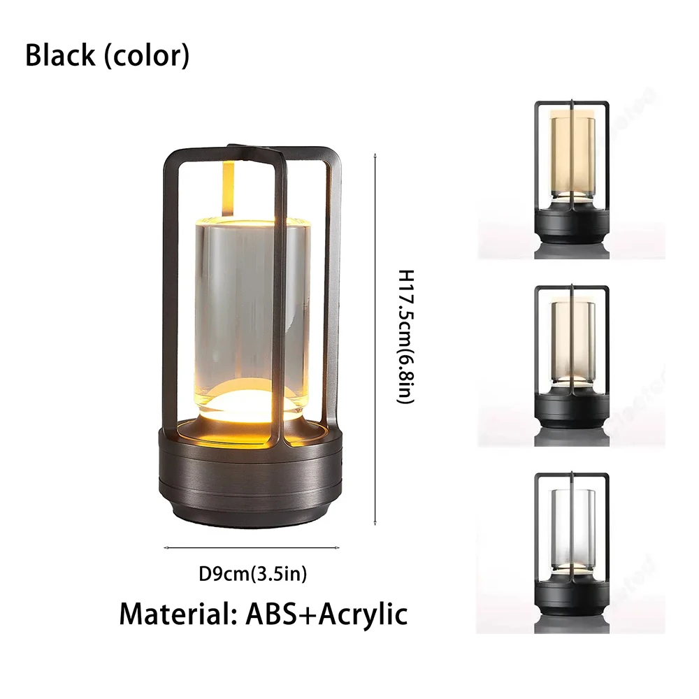 GGbingo Oplaadbare Led Draadloze Tafellamp Stijl Bureau Lampen Camping Sfeerverlichting Restaurant Creatieve Nachtlampjes