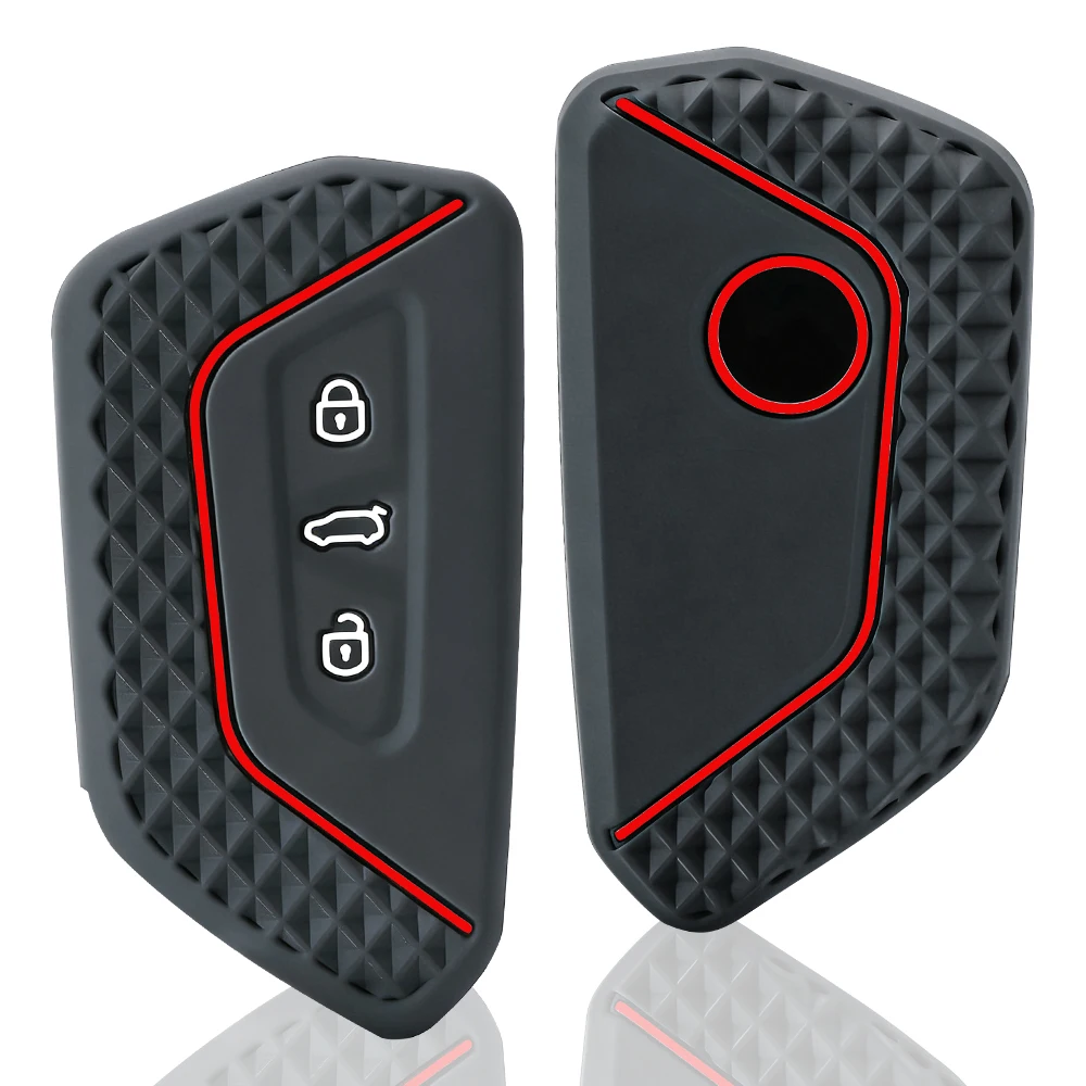 

New Style For VW Golf 8 Mk8 GTI GTD R ID3 ID4 2020 Decoration Silicone Car Key Case Fob Holder Cover Trim Car Accessories