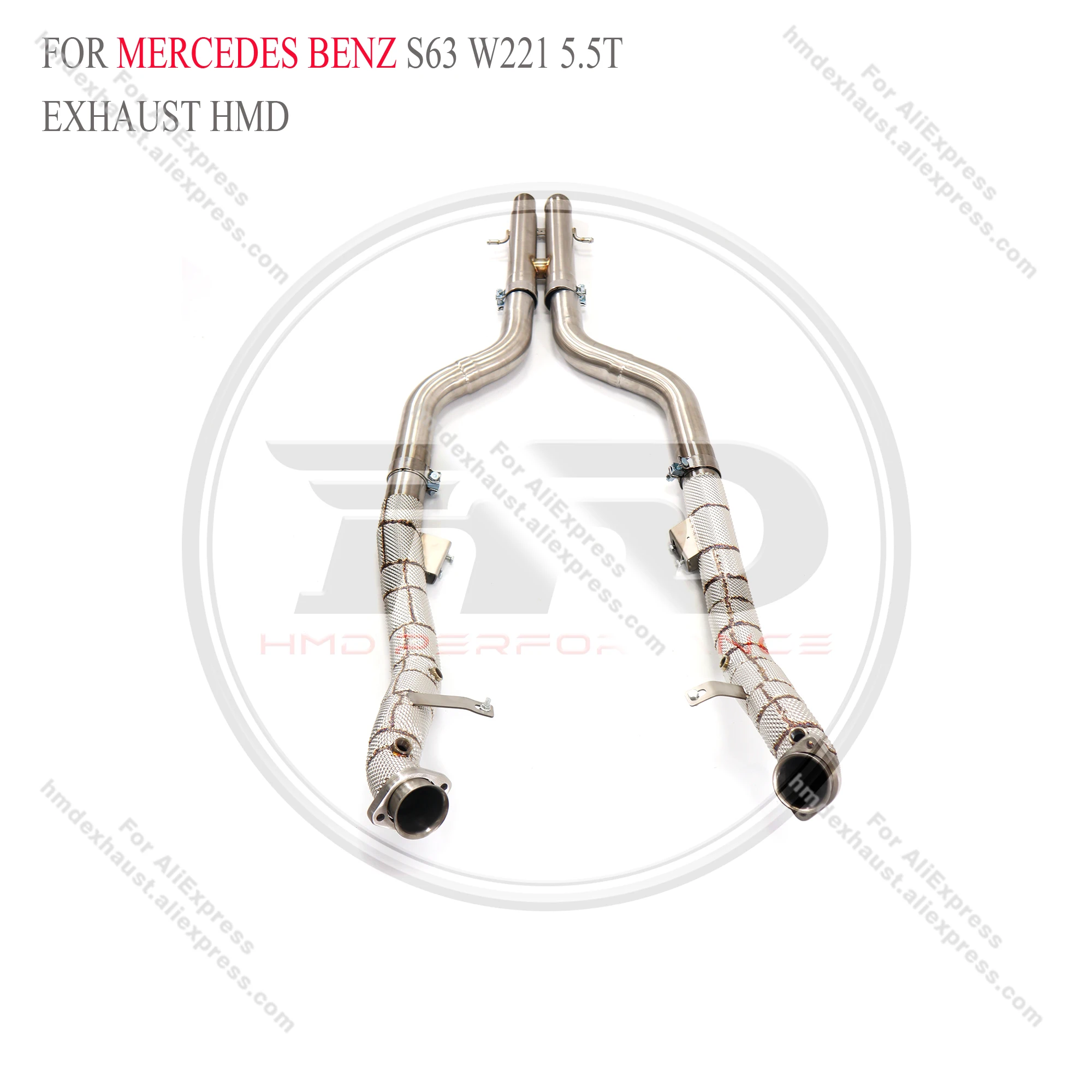 HMD Downpipe for Mercedes Benz S63 W221 5.5T Exhaust System Performance Catalytic Header Car Accessories