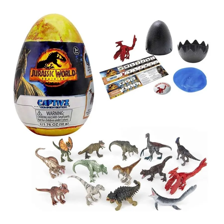 Jurassic World Dominion CAPTIVZ Clash Edition Slime Egg 4-Pack or 1-Pack Increditoyz Bundled Set Blind Box