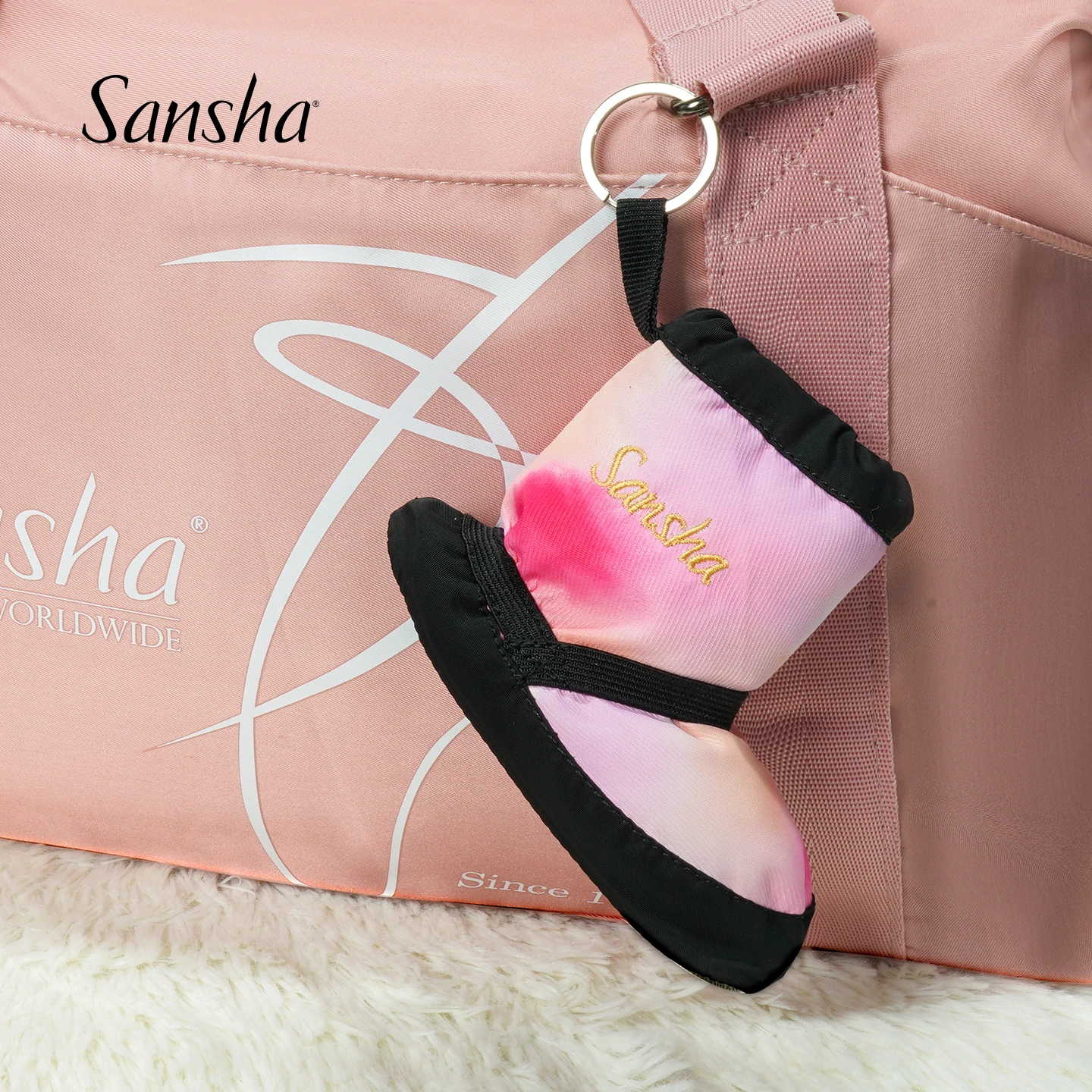 Sansha 13CM * 10CM llavero de calentamientos medianos Ballet colorido gradiente Color llaveros KRWB
