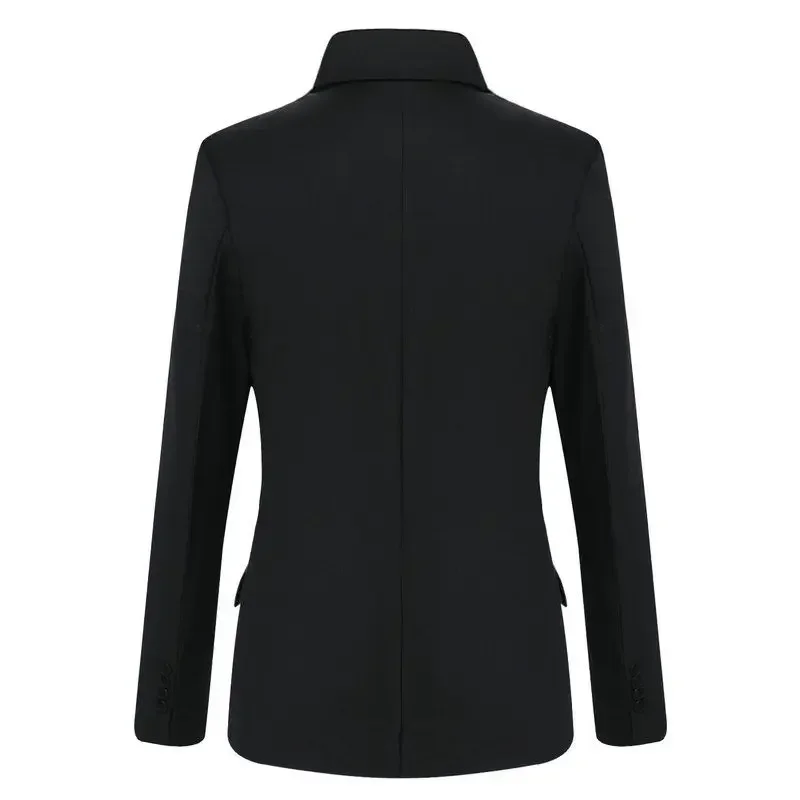 Black Dress Jackets Cropped Jacket for Men Coats Business Man Suits and Blazers Short Korean Style Fashion 2024 Spring Clothes