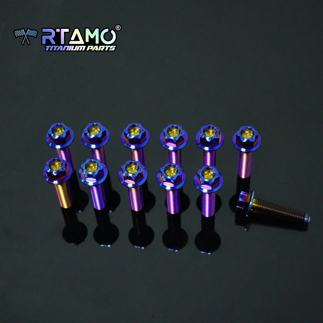RTAMO TC4 Titanschraubensatz passend für Yamaha Xmax 300 Riemenscheibenabdeckung Motorrad modifiziert