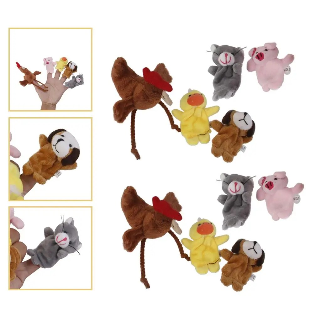 Set van 5 stuks vingerpoppetjes