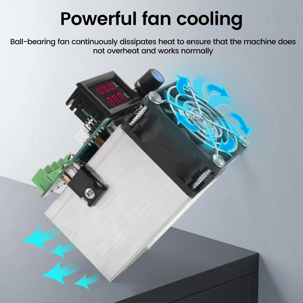 100W DC12V 0-10A Battery Capacity Tester Constant Current Electronic Load Monitor Intelligent Fan Control Overheat Protection