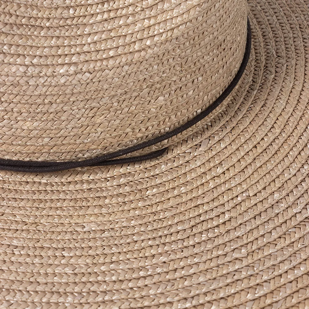 USPOP New Summer Fashion Casual Wide Brim Straw with Rope Tie Lace-up Straw Jazz Hat Beach Hats