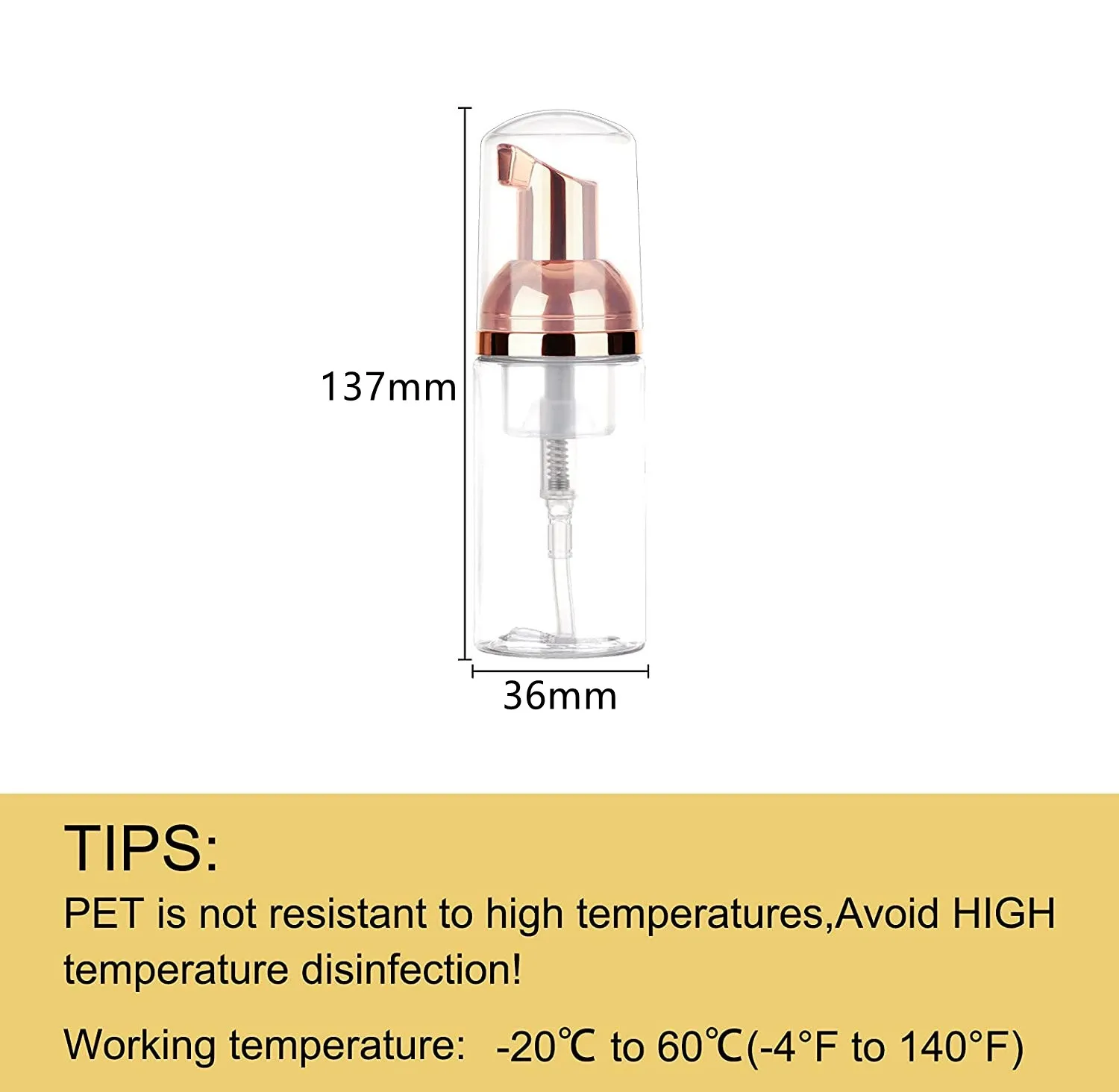 10 قطعة 2 أوقية 60 مللي مضخة بلاستيكية من الذهب الوردي موزع رغوة زجاجات لإعادة الملء للسفر صابون اليد رغوة الشامبو تنظيف قشتالة #2
