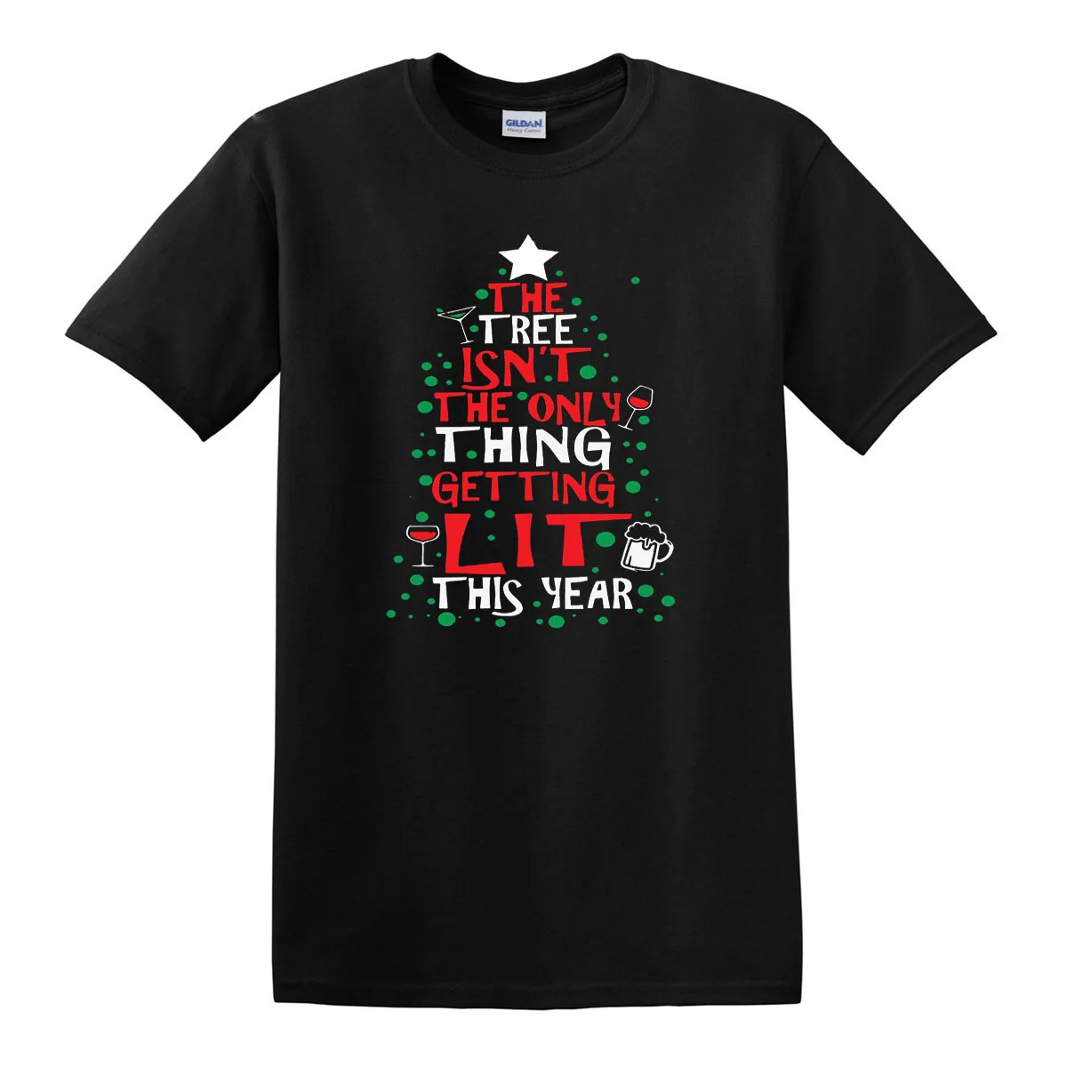TREE ISN'T CHRISTMAS T SHIRT Xmas Santa Pub Drink Funny Party