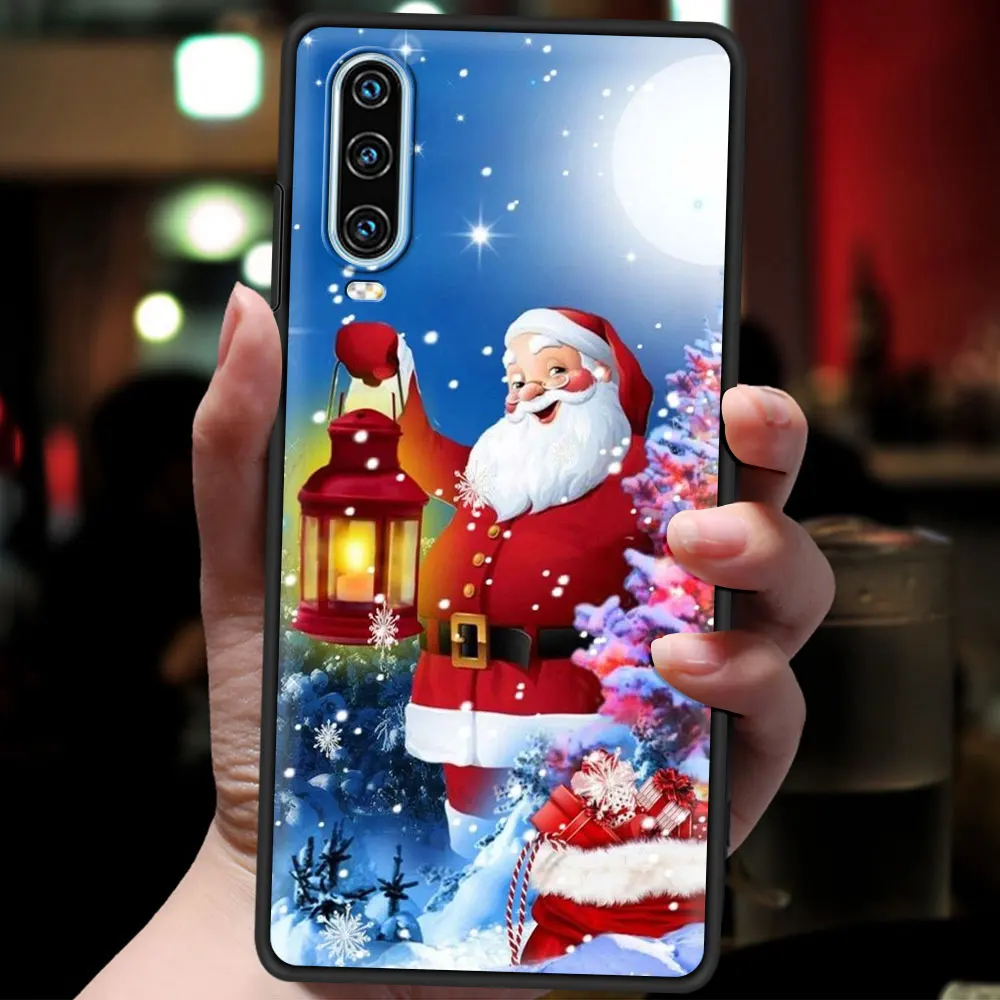 Christmas New Year Cartoon Case For Huawei P50 P40 P30 Lite E P20 Pro Y9 Y7 Y6 2019 P Smart 2021 Z Y6p Y7a Y9s Phone Cover Coque