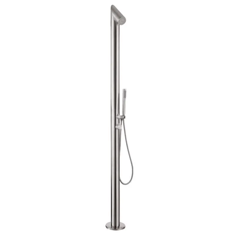 

Cross-border outdoor floor floor faucet vertical hot and cold shower shower stainless steel beach shower column set