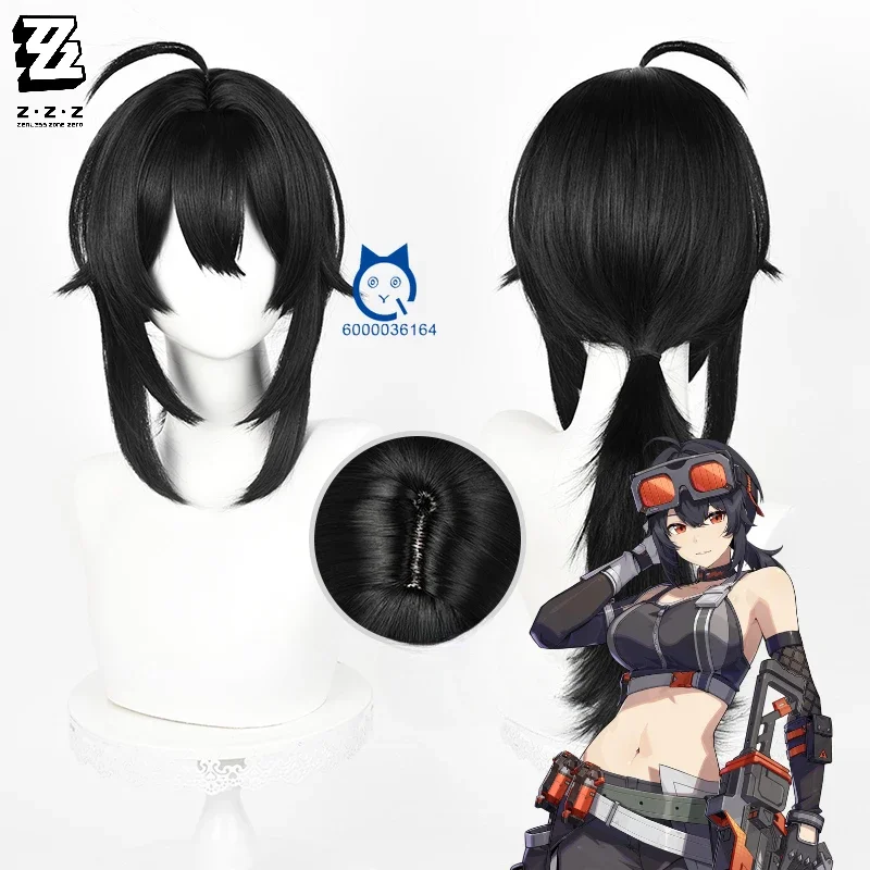 

Zenless Zone Zero Game Grace Howard New Arrival Cosplay Black 60cm Wig Anime Heat Resistant Synthetic Wig for Party Comic Con