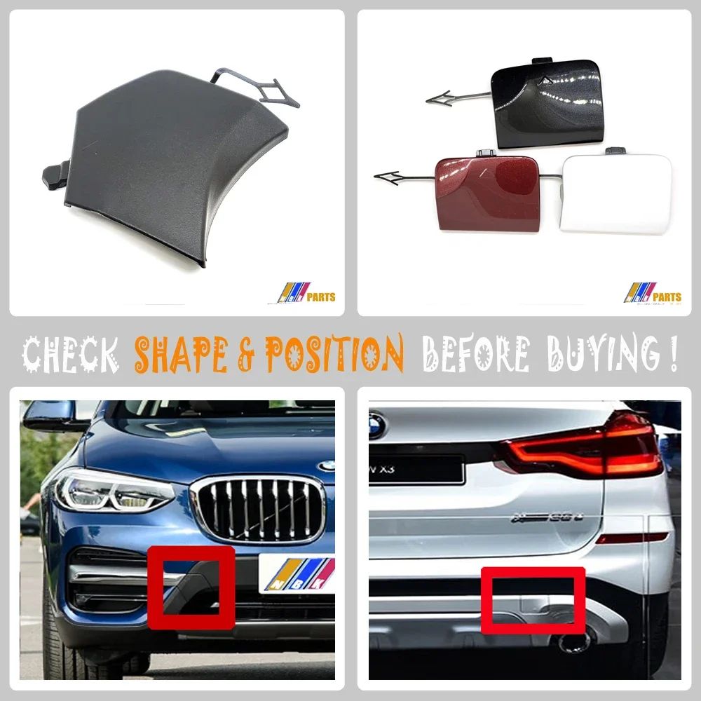 Capa de reboque para 18-21 BMW X3 Series G01 xDrive sDrive 18d 18i 20d 20i 25i 28i 30d 35d 35i XLine FRENTE e TRASEIRO