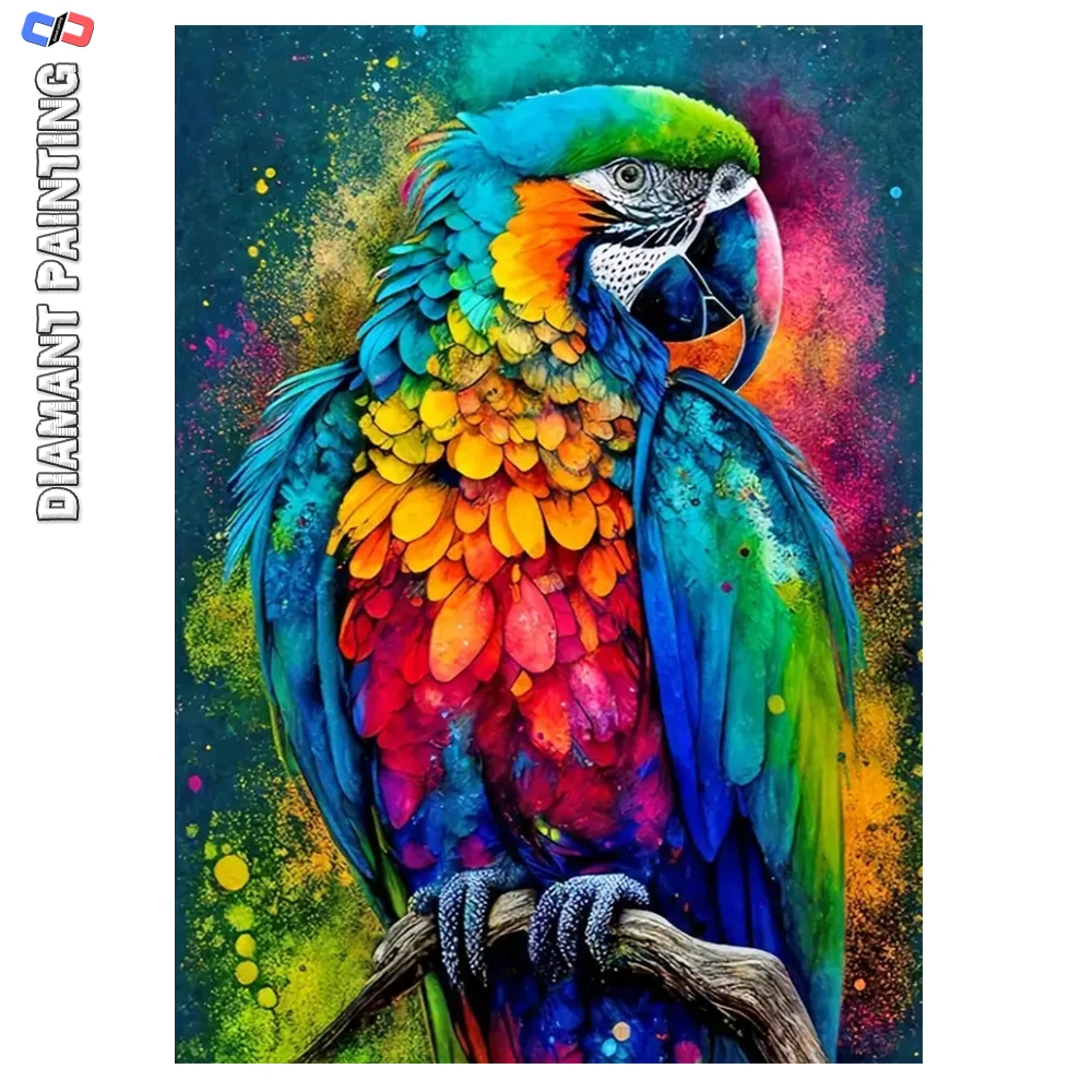 Diamant Malerei Papagei Tier volle quadratische runde Bohrer Mosaik bunte Vogel Diamant Stickerei Kits Home Dekoration