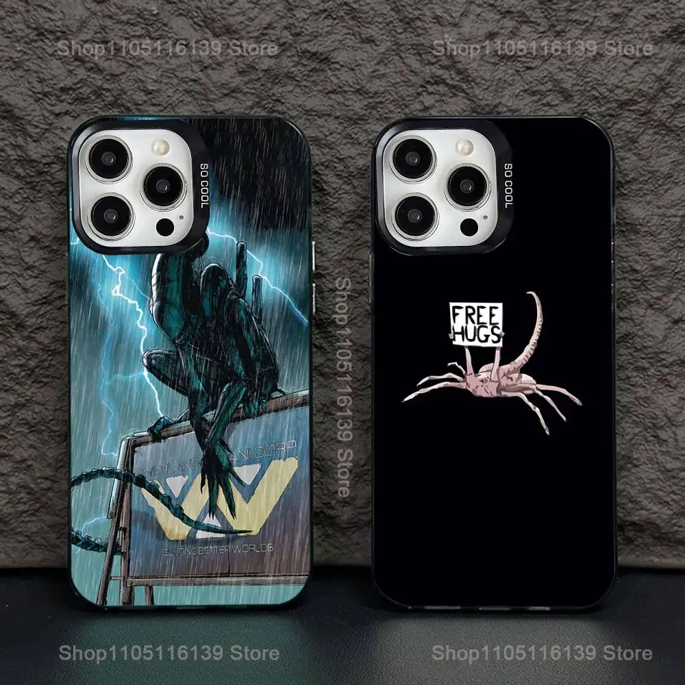 

Cool A-Alien X-Xenomorph Phone Case For iPhone 16,15,14,13,12,11,Pro,XS,Max,Plus,Mini,SE Black Candy Matte Shockproof Cover