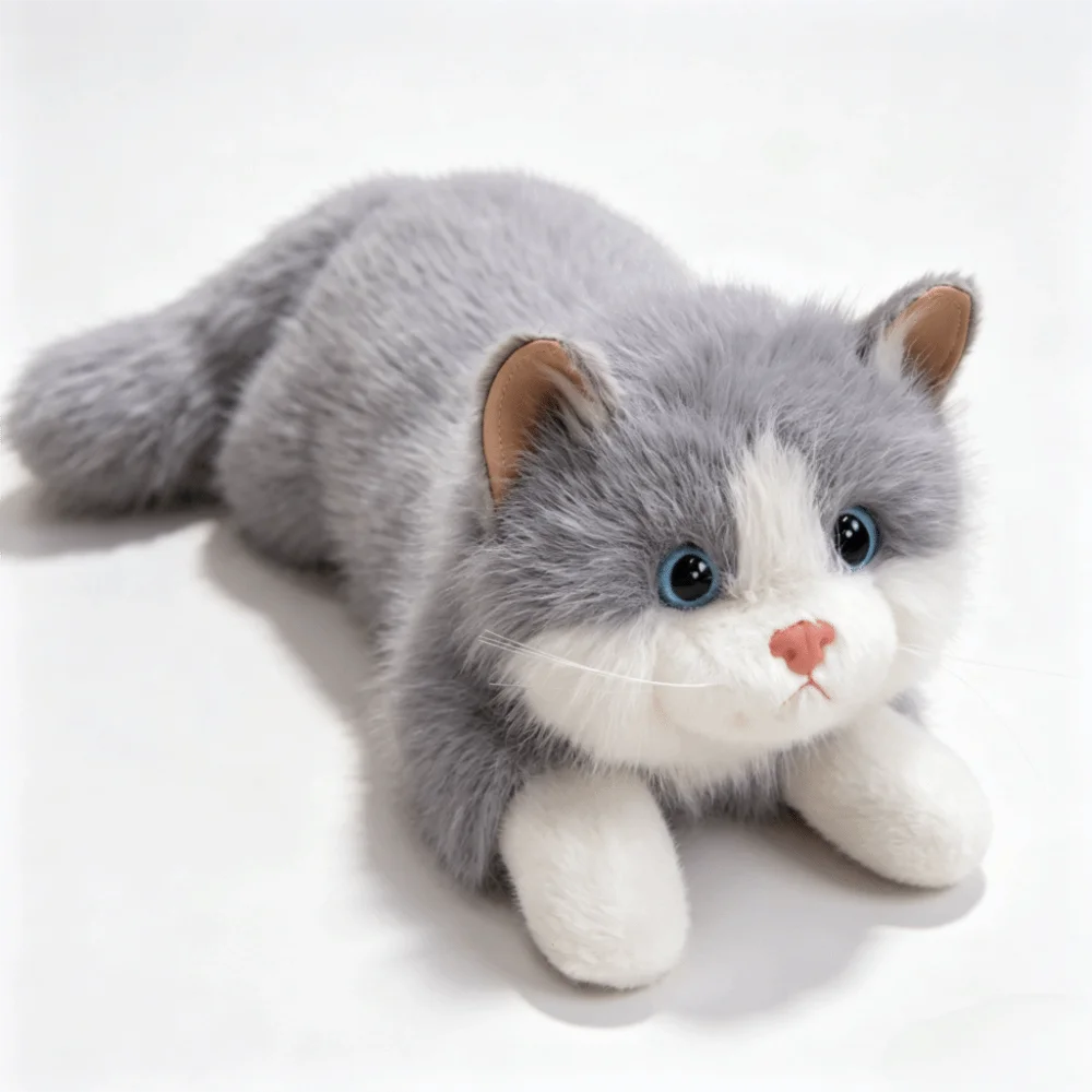 Interactive Ragdoll Cat Simulation Cat Fluffy Soft Stuffed Cat Realistic Cute Simulated Kitten Model Gifts