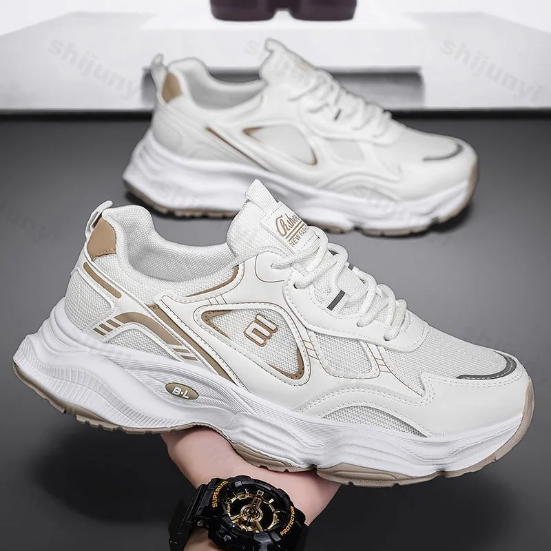 

Мужские повседневные кроссовки, новинка лета 2025 года, дышащая противоскользящая обувь с сеткой, модные удобные легкие теннисные кроссовки для бега на открытом воздухе