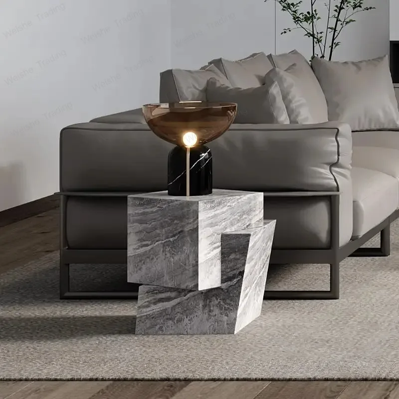 

Nordic Marble Side Table, Minimalist Luxury End Table, 2025 New Small Sofa Accent Table for Small Space,