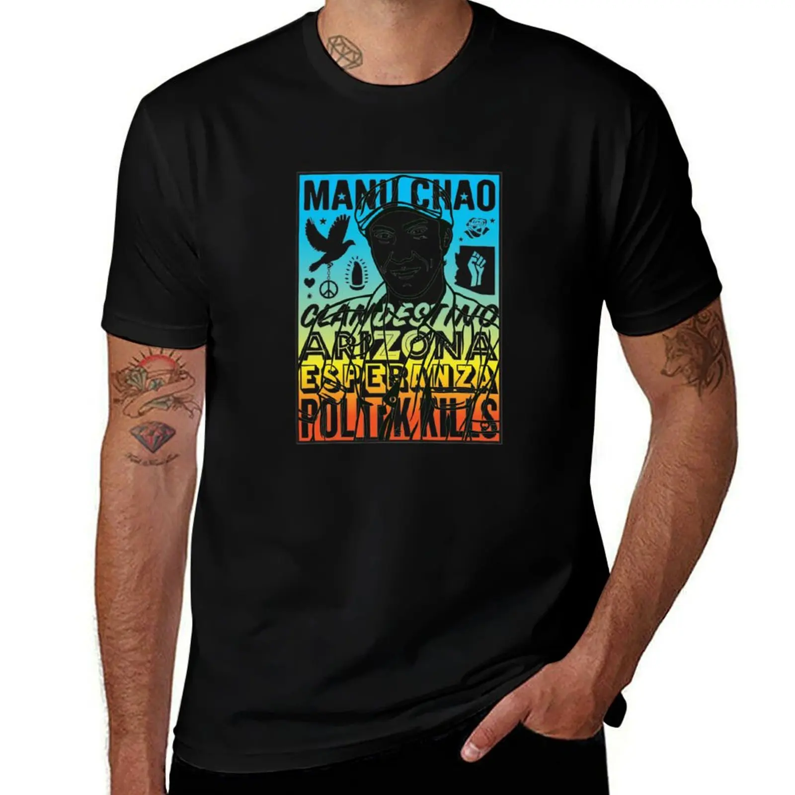Manu Chao T-Shirt Festival Short Sleeve T-Shirt