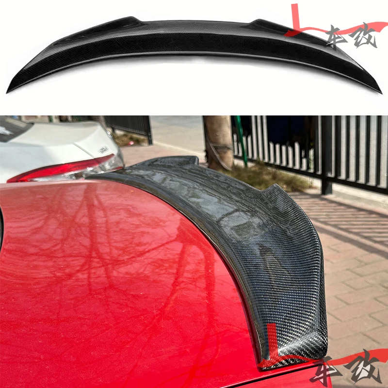 For BMW 3 Series Sedan 4-Door Car Trunk Spoiler True Carbon Fiber 1998-2005 Car Boot Cap Wing Spoiler Roof Spoiler E46 320i 325i