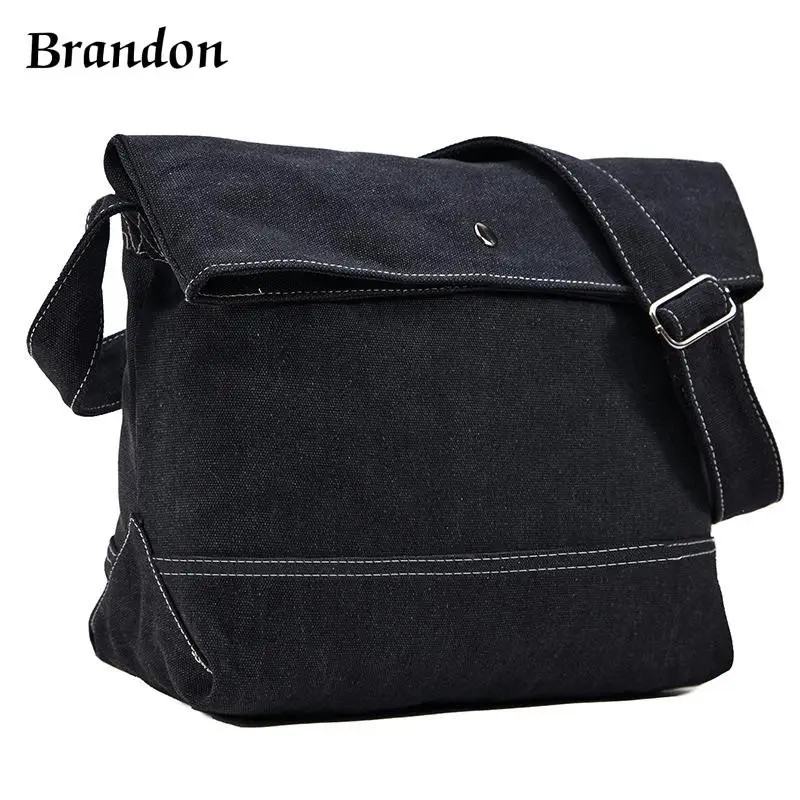 High end men's designer classic practical crossbody bag trend versatile shoulder bag canvas lightweight mailman bag casual