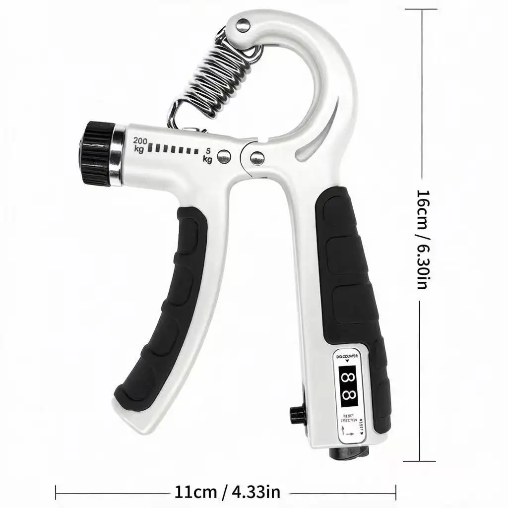 Professional Mechanical Counter Hand Gripper for Forearm And Hand Strength Training with 5-200KG Adjustable Resistance