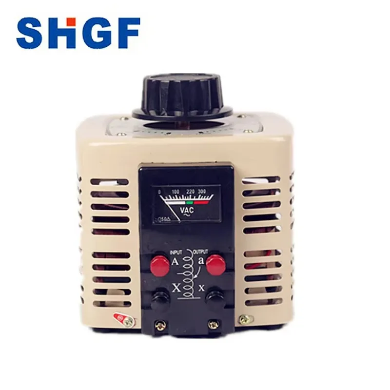 TDGC2-2000VA 0-250V /110V/220V Contact Type Variac Transformer Ac Adjustable Voltage Regulator