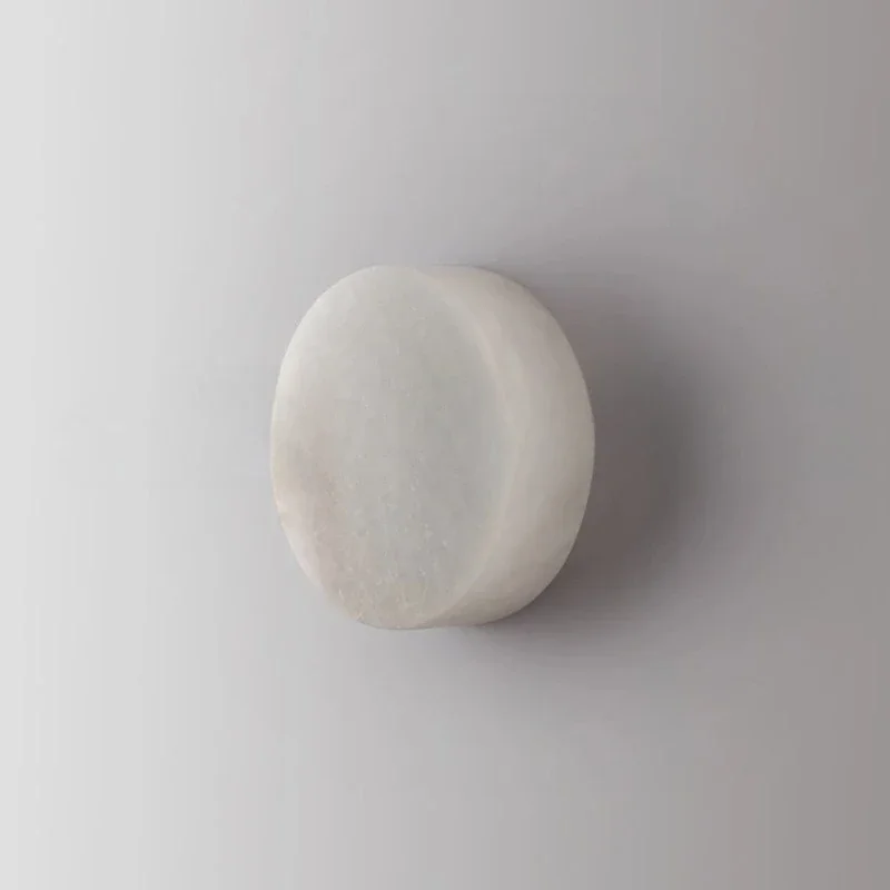 2026 Natural Marble Wall Lamp Nordic Minimalist Luxury Art Kitchen Bedroom Living Room Home Decor Round LED Background Wall Ligh