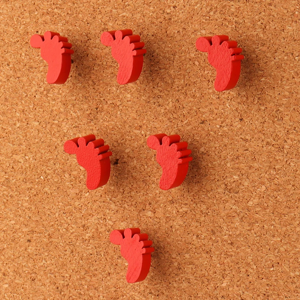 

30Pcs Foot Shape Thumbtacks Cork Board Push Pins Creative Office School Bulletin Boards Cute Wall Decorations Furniture Tacks