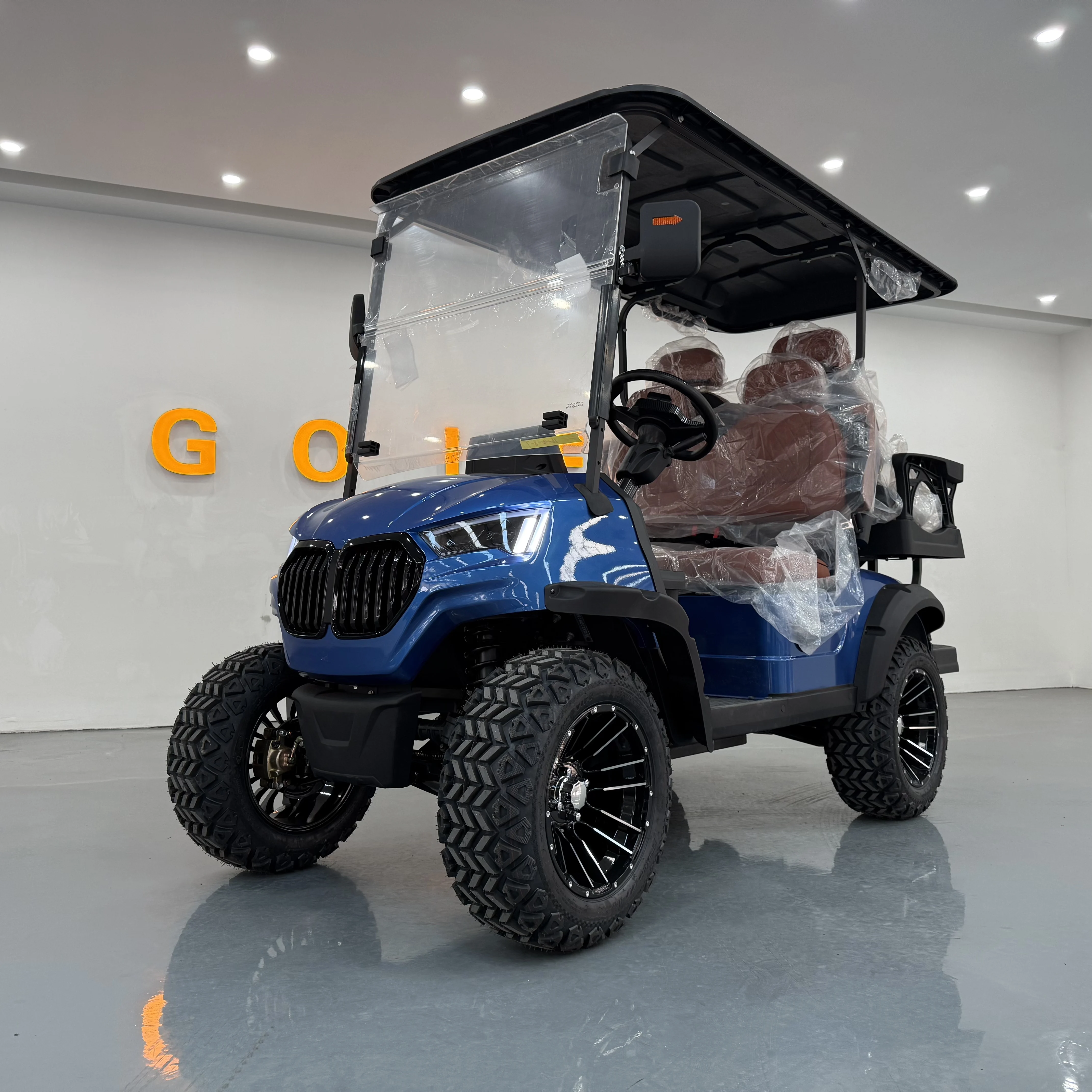 2026 Latest Design Original 6 Seater Mini High Chassis Golf Carts Lead Acid and Lithium Battery Choise Customized Electric Carts