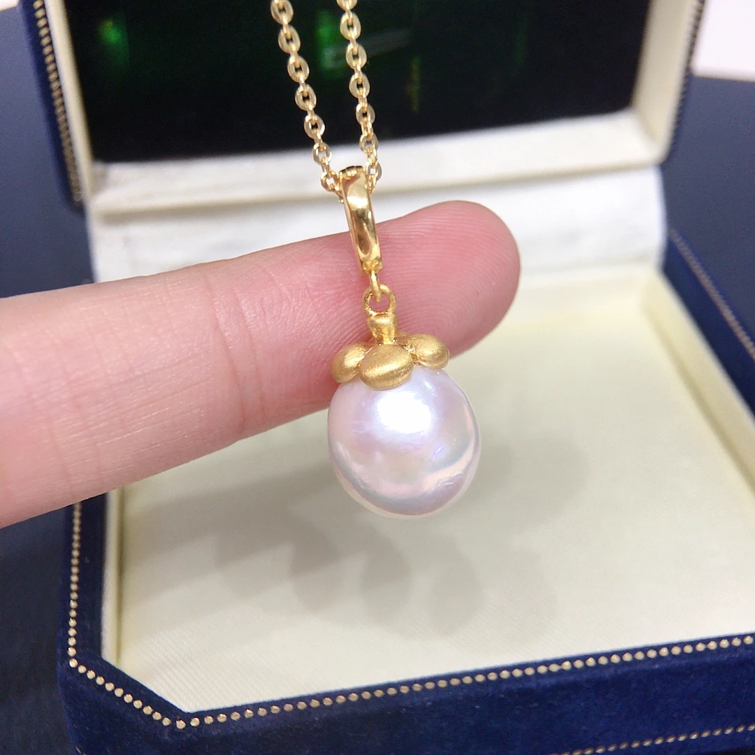 

ZHBORUINI Freshwater Pearl Baroque Pendant With Universal Buckle Persimmon Premium Jewelry Minimalist Cute Gift For Women 2025