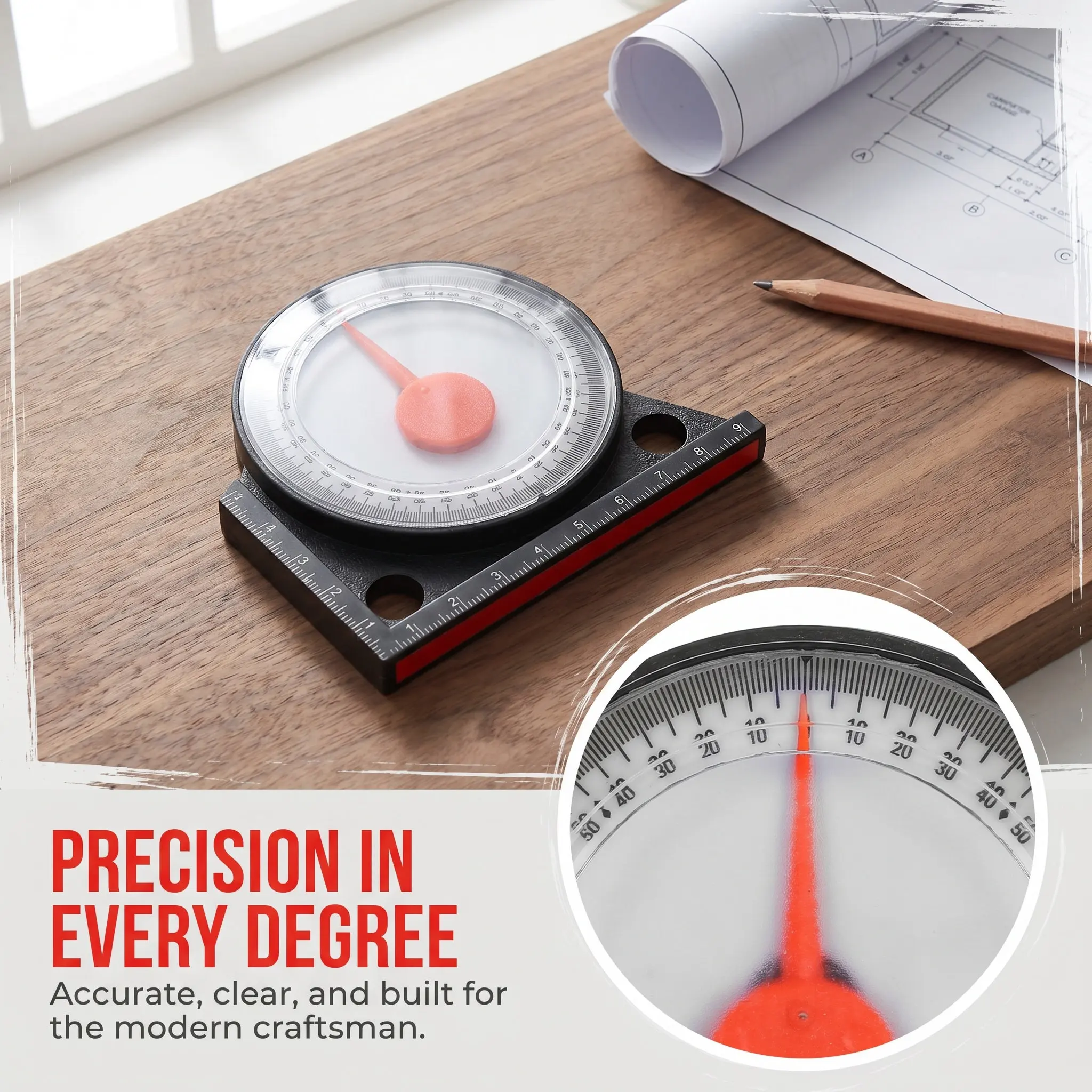 Angle Measuring Tool Plastic Slope Gauge Easy-to-Read Display for Home Roof Slope Meter Construction Supply Architecture
