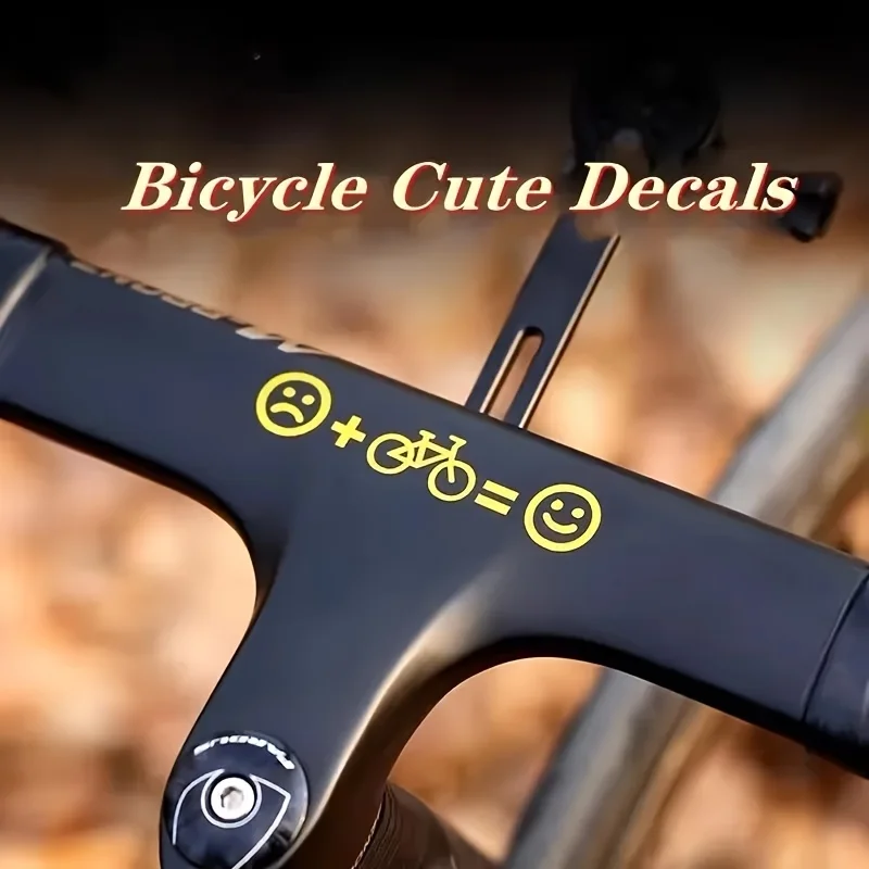 

2PCS happy riding sticker, mountain bike frame front fork personalized DIY sticker, if you are not happy, go riding decorative