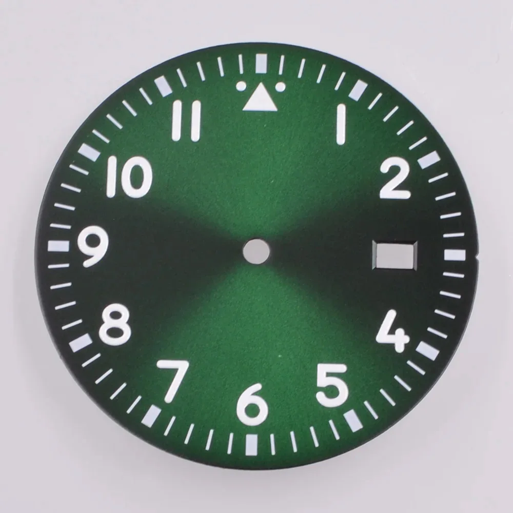 34MM Green Luminous Sterile Dial Fit NH35 NH36 Movement Watch Accessories