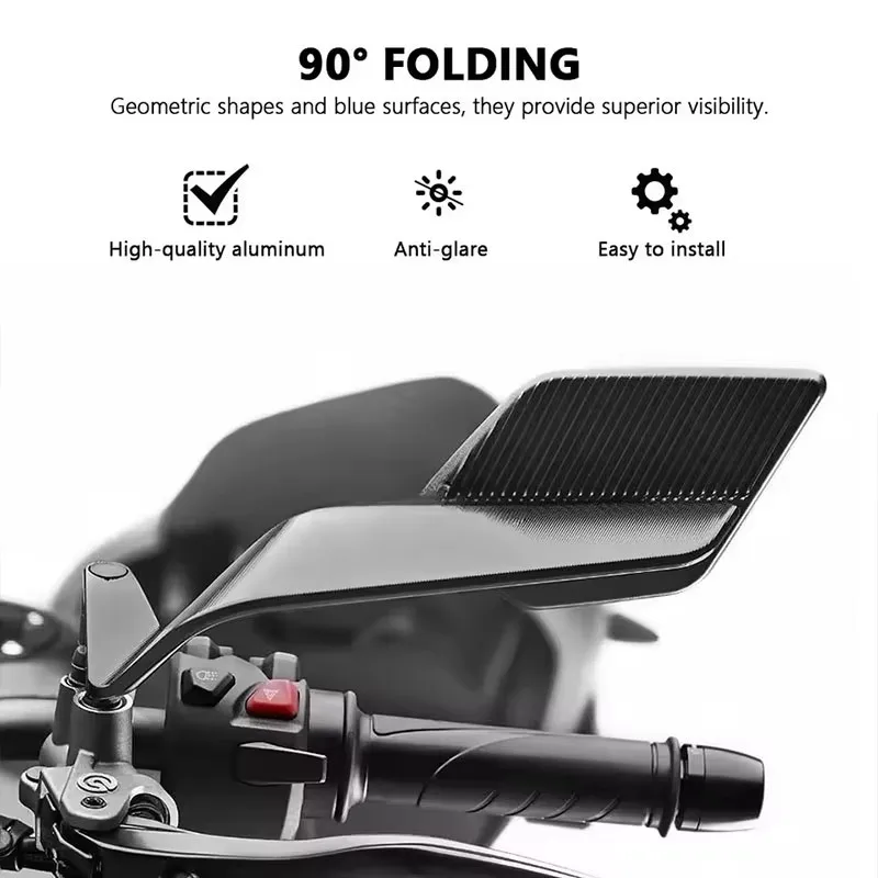 For YAMAHA MT03 MT07 MT09 MT10 MT25 MT-03 MT-07 MT 09 10 25 Motorcycle Rearview Mirror Adjustable Rotating Side View Mirrors view 4