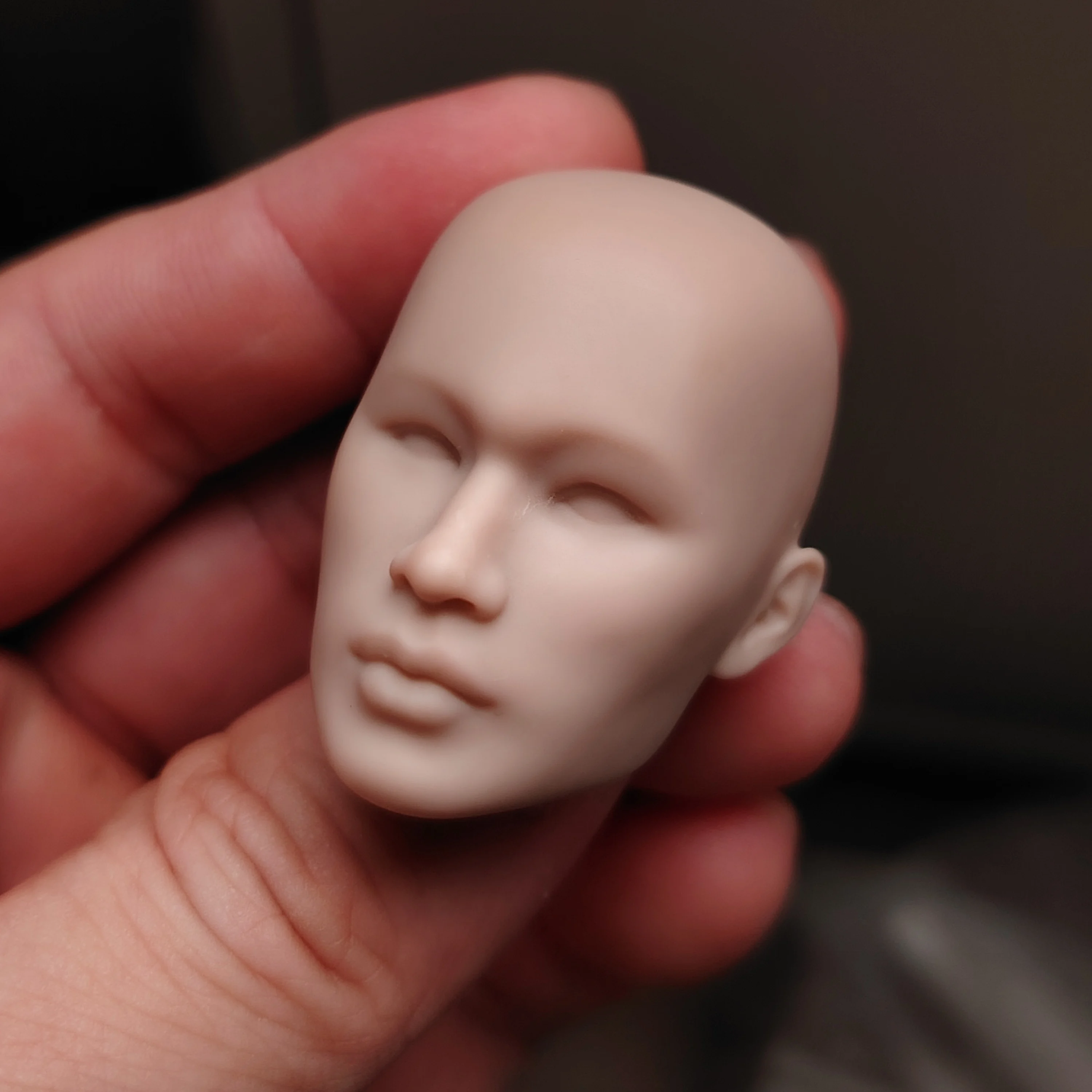 1/6 Scale Blank Face Male Doll Head Unpainted Japan Skin Tone Tenzin Dahkling Sculpt Fits FR Homme OOAK