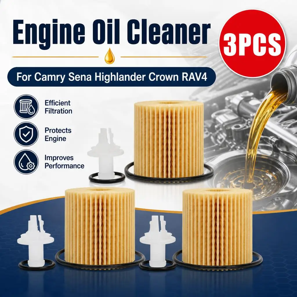 Oil Filter Durable Oil Cleaner For Camry Sena Highlander Crown RAV4 Engine 04152-YZZA1