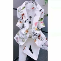 2025 New Women Printing Suit Coat Women Blazer Cardigan Spring Summer Women Short Sunscreen Printed Jacket Slim Suit Outerwear 5