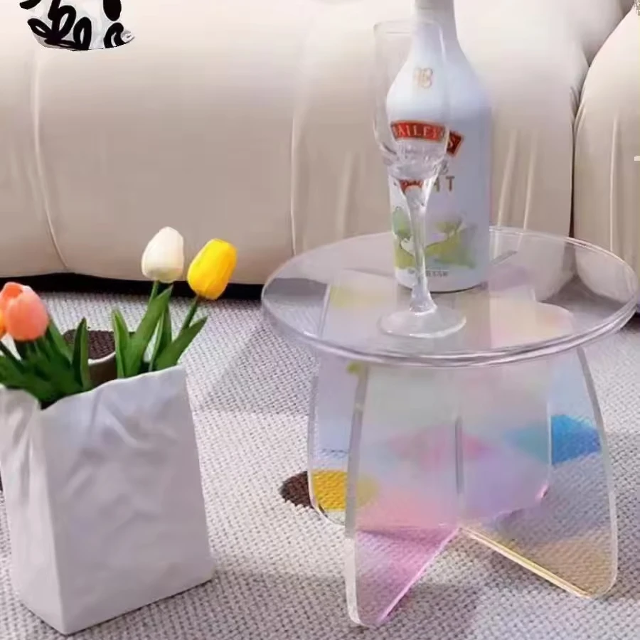 ！@Modern Transparent Acrylic Small Stool for Children Shoe Changing Low Chair for Bedroom Hotel Apartment Farmhouse School