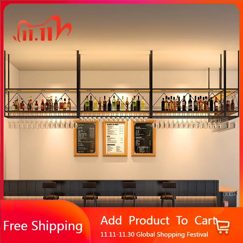

Display Storage Bar Wine Rack Counter Creative Luxury Antique Tall Metal Cabinet Shelves Lighted Decorations Estante Furniture