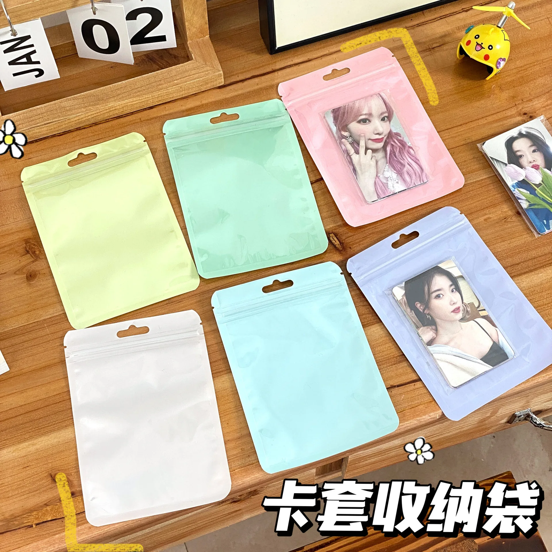 Colorido Selagem Sacos Coloridos, Papelaria Gift Storage Bag, Small Card Packaging Pouches, Grosso, 10Pcs