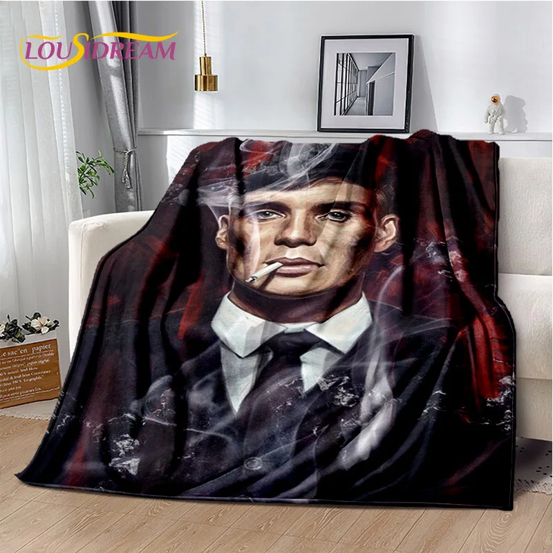 2025 New Tommy Shelby P-Peaky B-Blinders Soft Blanket,Soft Throw Blanket for Home Bedroom Bed Sofa Picnic Travel Cover Gift