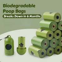 900PCS Biodegradable Poop Bags - Thickened Dog/Cat Waste Bags, Portable & Leakproof for On-the-Go Outdoor Cleanup