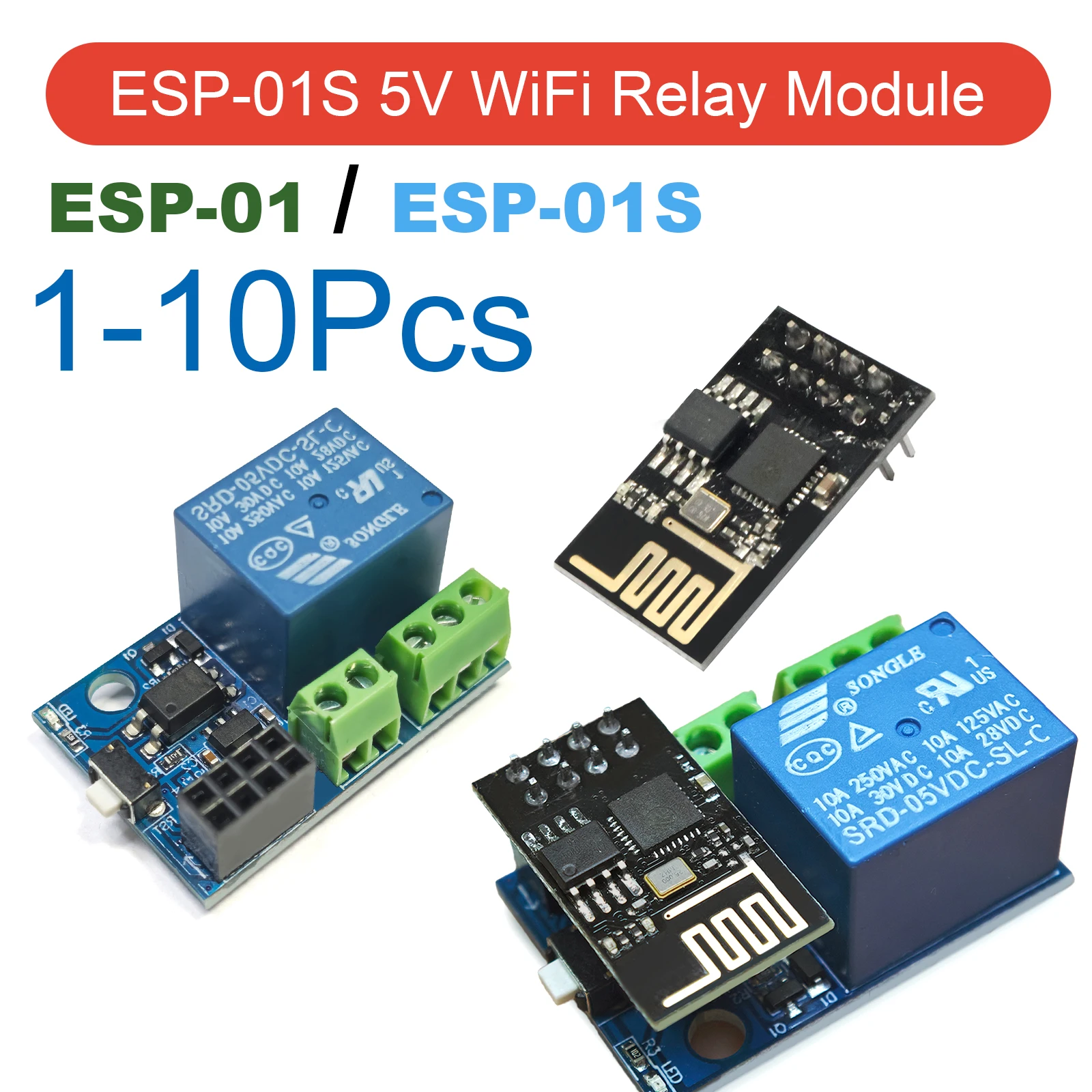ESP8266 ESP-01S 5V WiFi Relay Module Things Smart Home Remote Control Switch for Arduino Phone APP ESP01 Wireless WIFI Module